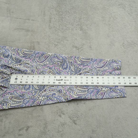 Talbots Pants Women's Size 12P Multicolor Mid-Rise Crop Paisley 21" Inseam - Picture 16 of 16